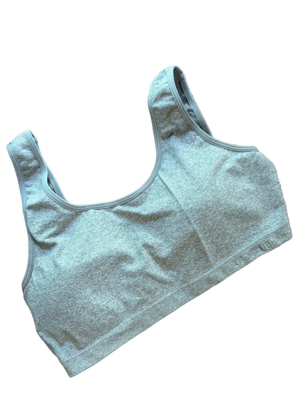 Lucky Brand Heather Gray Wireless Bralette Size L Seamless Stretch Lounge Bra